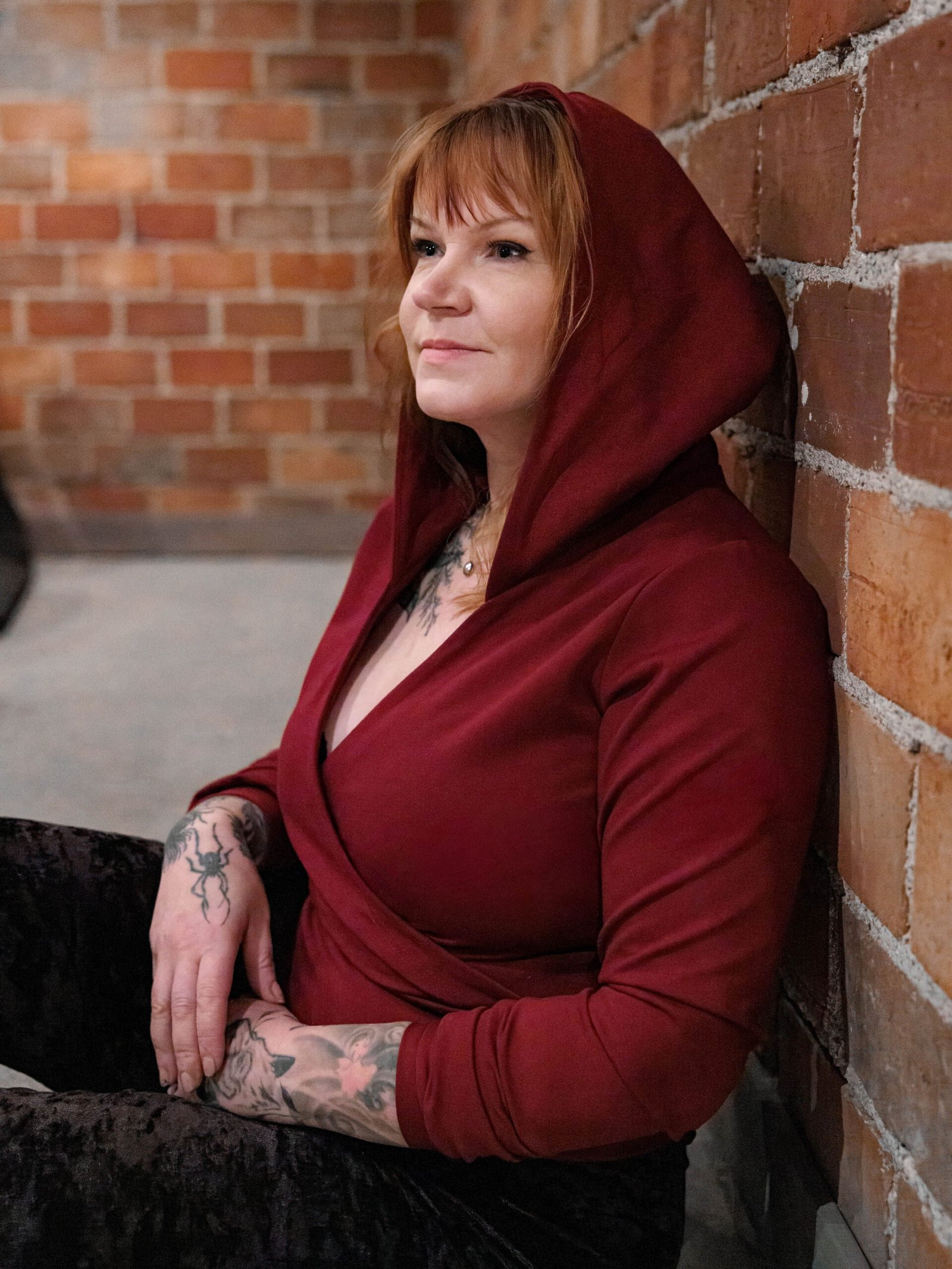 Punainen_SD_sleekdesign_kietaisuhuppari_huppu_jouluinen_joulu